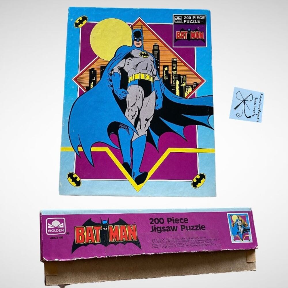 Golden DC Comics 1989 Batman 198/200-pc Incomplete Jigsaw Puzzle